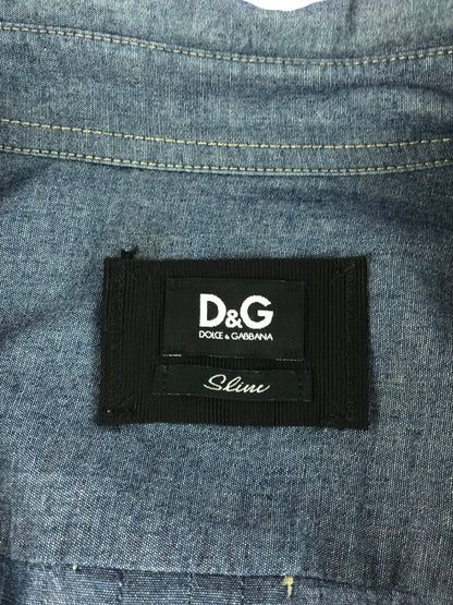 【中古品】【メンズ】 DOLCE&GABBANA ドルチェアンドガッバーナ DENIM WESTERN SHIRT デニムウエスタンシャツ 141-250907-rt-07-tag サイズ：無し カラー：インディゴ 万代Net店