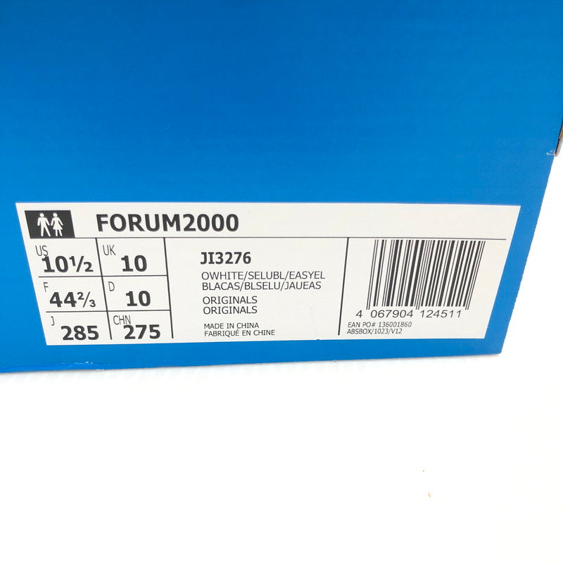 【中古美品】【メンズ】 adidas アディダス FORUM2000 JI3276 フォーラム2000 スニーカー 靴 161-250911-yy-12-tag サイズ：28.5cm/US10.5 カラー：ブルー/ホワイト 万代Net店