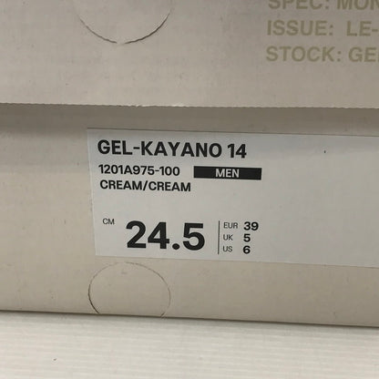 【中古品】【レディース】 SBTG サボタージュ × LIMITED EDT リミテッド エディション GEL-KAYANO 14 1201A975 ゲル - カヤノ 14 スニーカー 靴 166-250918-rt-05-tag サイズ：24.5cm US 6 カラー：ホワイト/ベージュ 万代Net店