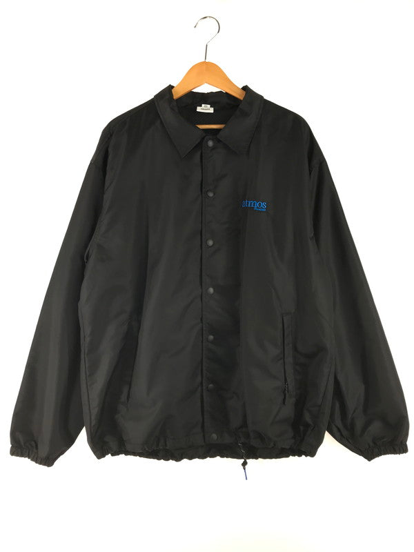 【中古品】【メンズ】 atmos アトモス COACH JACKET BLACK MA23F-JK035 コーチジャケット ブラック 142-250920-rt-04-tag サイズ：L カラー：ブラック 万代Net店