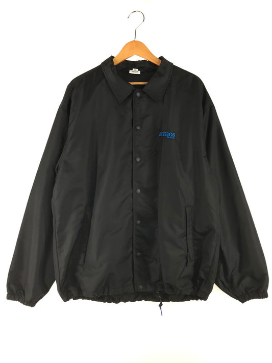 【中古品】【メンズ】 atmos アトモス COACH JACKET BLACK MA23F-JK035 コーチジャケット ブラック 142-250920-rt-04-tag サイズ：L カラー：ブラック 万代Net店