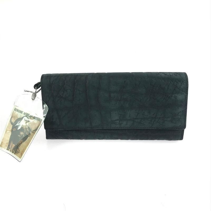 【中古品】【メンズ】 AFRICAN BUFFALO アフリカン バッファロー LEATHER WALLET レザー ウォレット 長財布 200-250920-na-05-tag カラー：ブルー 万代Net店