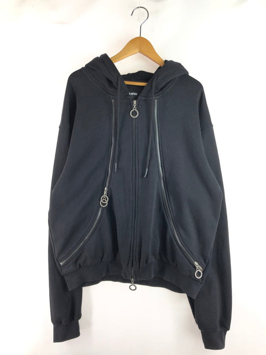【中古品】【メンズ】 FACKING AWESOME ファッキンオーサム ZIPPERS HOODIE ジッパー フーディー パーカー 142-250915-na-04-tag サイズ：L カラー：ブラック 万代Net店