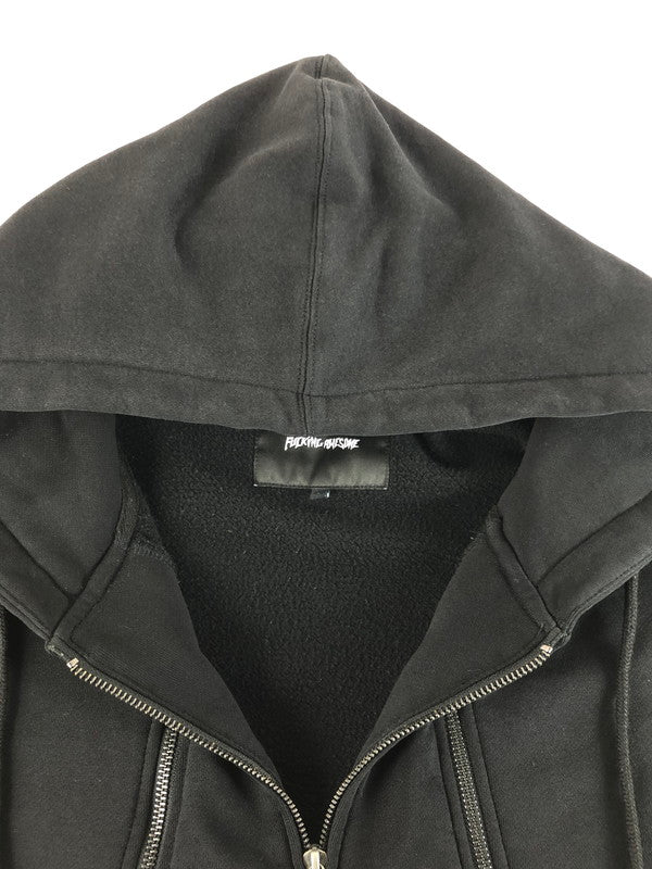 【中古品】【メンズ】 FACKING AWESOME ファッキンオーサム ZIPPERS HOODIE ジッパー フーディー パーカー 142-250915-na-04-tag サイズ：L カラー：ブラック 万代Net店