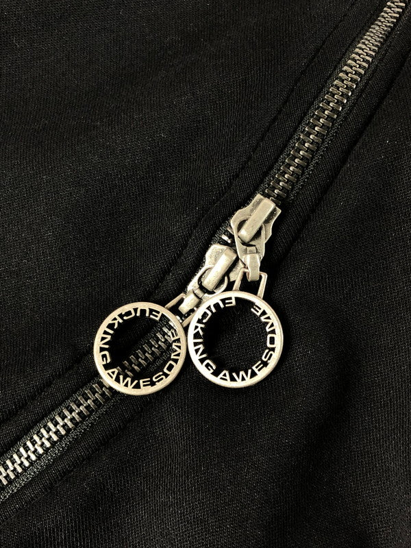 【中古品】【メンズ】 FACKING AWESOME ファッキンオーサム ZIPPERS HOODIE ジッパー フーディー パーカー 142-250915-na-04-tag サイズ：L カラー：ブラック 万代Net店