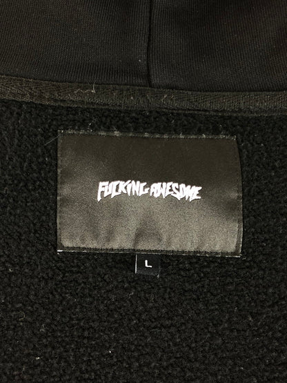 【中古品】【メンズ】 FACKING AWESOME ファッキンオーサム ZIPPERS HOODIE ジッパー フーディー パーカー 142-250915-na-04-tag サイズ：L カラー：ブラック 万代Net店