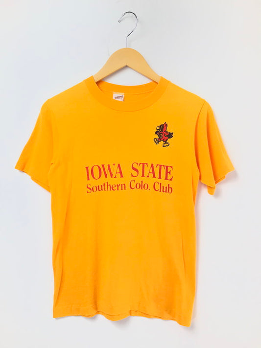 【中古品】【メンズ】 SPORTS WEAR スポーツ ウェア 80's IOWA STATE S/S T-SHIRT USA製 80年代 アイオワ ステイト ショートスリーブ Tシャツ 146-260510-rt-12-tag サイズ：S カラー：イエロー 万代Net店
