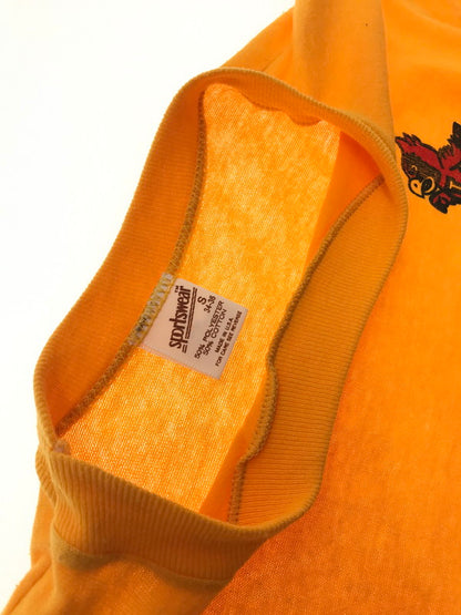 【中古品】【メンズ】 SPORTS WEAR スポーツ ウェア 80's IOWA STATE S/S T-SHIRT USA製 80年代 アイオワ ステイト ショートスリーブ Tシャツ 146-260510-rt-12-tag サイズ：S カラー：イエロー 万代Net店