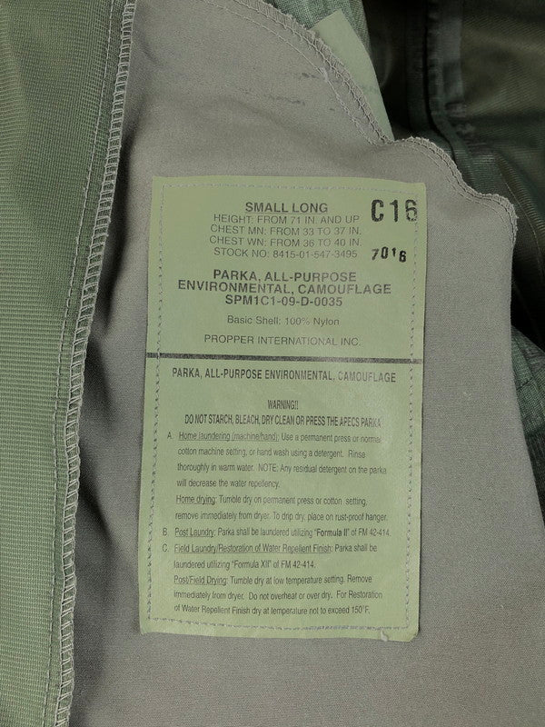 【中古品】【メンズ】 U.S.AIR FORCE アメリカ空軍 00's GORE-TEX DIGITAL CAMO LEVEL 6 PARKA 8415-01-547-3495 ゴアテックス デジタルカモ レベル6 パーカー アウター 146-250912-rt-11-tag サイズ：S カラー：グリーン 万代Net店