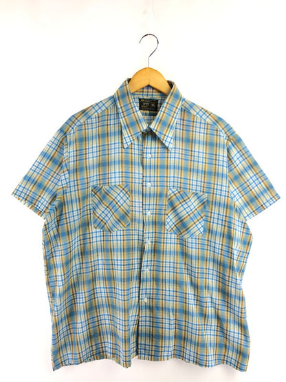【中古品】【メンズ】 JC PENNY ジェーシー ペニー 70's S/S SHIRT 70年代 半袖シャツ トップス 146-260411-rt-21-tag カラー：ブルー系 万代Net店