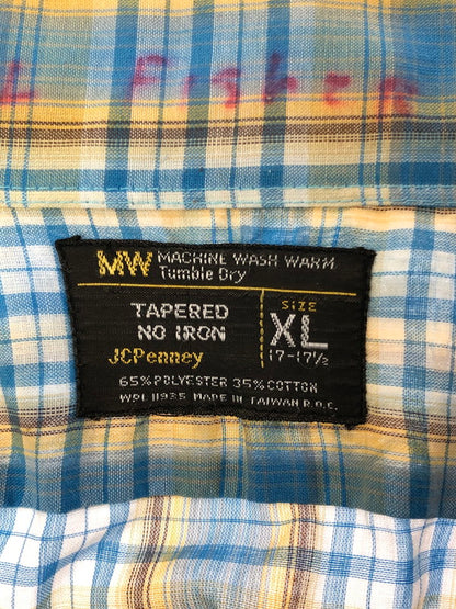 【中古品】【メンズ】 JC PENNY ジェーシー ペニー 70's S/S SHIRT 70年代 半袖シャツ トップス 146-260411-rt-21-tag カラー：ブルー系 万代Net店