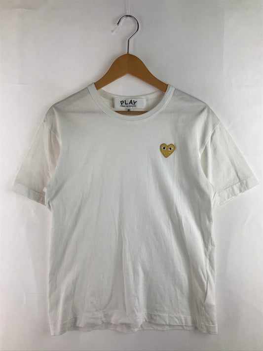 【中古品】【メンズ】 PLAY COMME des GARCONS プレイコムデギャルソン GOLD EMBLEM UNISEX T-SHIRT AX-T216 ゴールド エンブレム ユニセックス Tシャツ 140-250913-rt-03-tag サイズ：M カラー：ホワイト 万代Net店