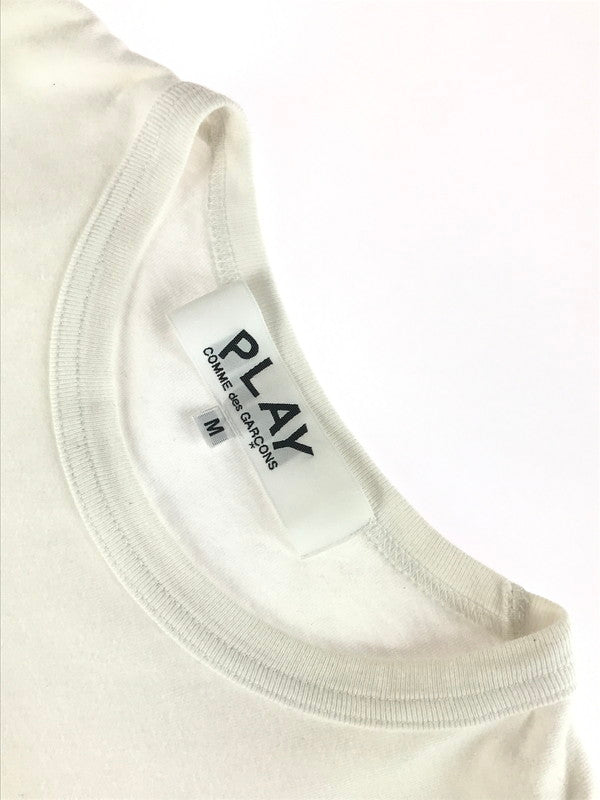 【中古品】【メンズ】 PLAY COMME des GARCONS プレイコムデギャルソン GOLD EMBLEM UNISEX T-SHIRT AX-T216 ゴールド エンブレム ユニセックス Tシャツ 140-250913-rt-03-tag サイズ：M カラー：ホワイト 万代Net店