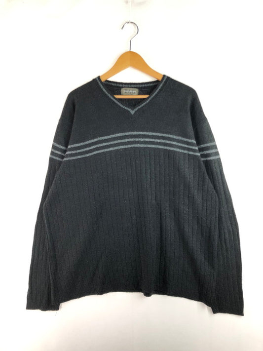 【中古品】【メンズ】 TAG SPORT 古着 BORDER ACRYLIC KNIT SWEATHER ボーダー アクリルニット セーター USA製 146-250912-hi-12-tag サイズ：XL カラー：ブラック 万代Net店