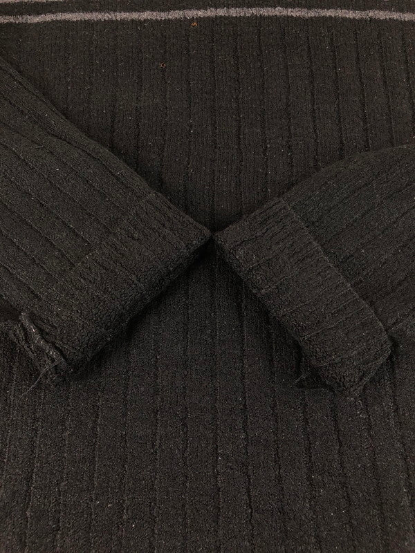 【中古品】【メンズ】 TAG SPORT 古着 BORDER ACRYLIC KNIT SWEATHER ボーダー アクリルニット セーター USA製 146-250912-hi-12-tag サイズ：XL カラー：ブラック 万代Net店