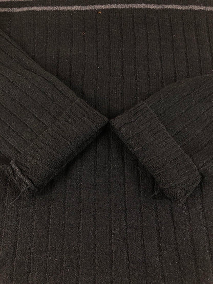 【中古品】【メンズ】 TAG SPORT 古着 BORDER ACRYLIC KNIT SWEATHER ボーダー アクリルニット セーター USA製 146-250912-hi-12-tag サイズ：XL カラー：ブラック 万代Net店