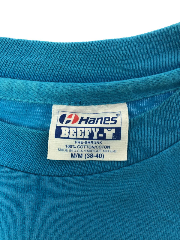 【中古品】【メンズ】 HANES ヘインズ 80's～90's SRI CHINMOY MARATHON RUNNER PRINT L/S TEE スリ・チンモイ マラソンランナープリント ロングスリーブ Tシャツ トップス 146-260505-rt-06-tag サイズ：M カラー：ブルー 万代Net店
