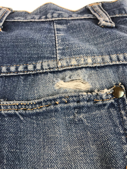 【中古品】【メンズ】 Wrangler ラングラー 60's CONMAR ZIP 11MWZ VITAGE TAPERED DENIM PANTS 60年代 コンマージップ 11MWZ テーパード デニムパンツ ジーンズ ボトムス ヴィンテージ 157-250914-rt-14-tag サイズ：ユースサイズ18 カラー：インディゴ 万代Net店