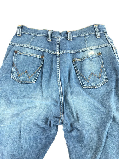 【中古品】【メンズ】 Wrangler ラングラー 60's CONMAR ZIP 11MWZ VITAGE TAPERED DENIM PANTS 60年代 コンマージップ 11MWZ テーパード デニムパンツ ジーンズ ボトムス ヴィンテージ 157-250914-rt-14-tag サイズ：ユースサイズ18 カラー：インディゴ 万代Net店