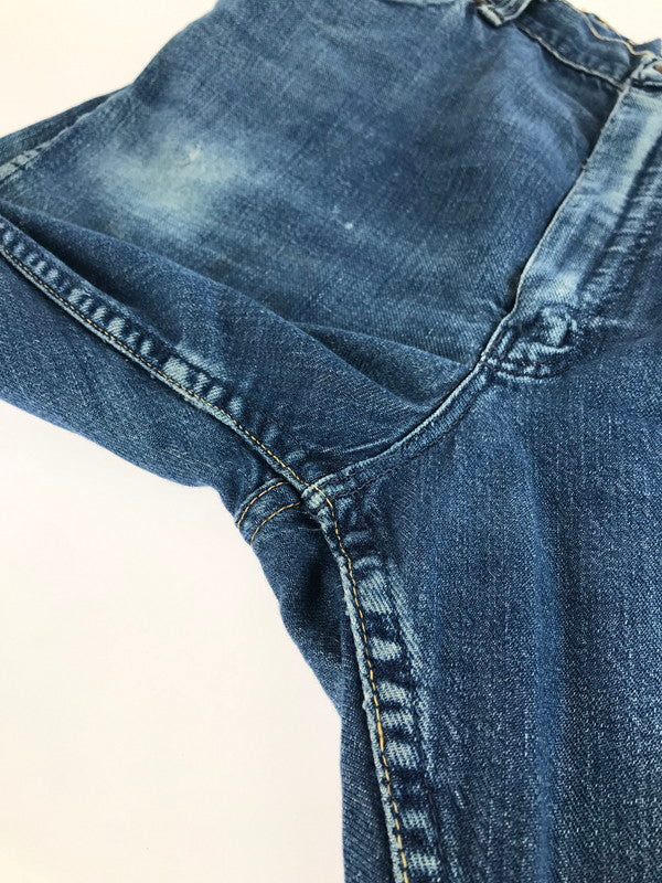 【中古品】【メンズ】 Wrangler ラングラー 60's CONMAR ZIP 11MWZ VITAGE TAPERED DENIM PANTS 60年代 コンマージップ 11MWZ テーパード デニムパンツ ジーンズ ボトムス ヴィンテージ 157-250914-rt-14-tag サイズ：ユースサイズ18 カラー：インディゴ 万代Net店