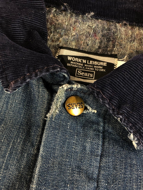 【現状渡し品】【メンズ】 SEARS シアーズ 70’S WORK'S LEISURE DENIM COVERALLS 70年代 デニム カバーオール アウター 146-250915-na-07-tag サイズ：XXL カラー：インディゴ 万代Net店