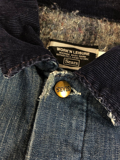 【現状渡し品】【メンズ】 SEARS シアーズ 70’S WORK'S LEISURE DENIM COVERALLS 70年代 デニム カバーオール アウター 146-250915-na-07-tag サイズ：XXL カラー：インディゴ 万代Net店