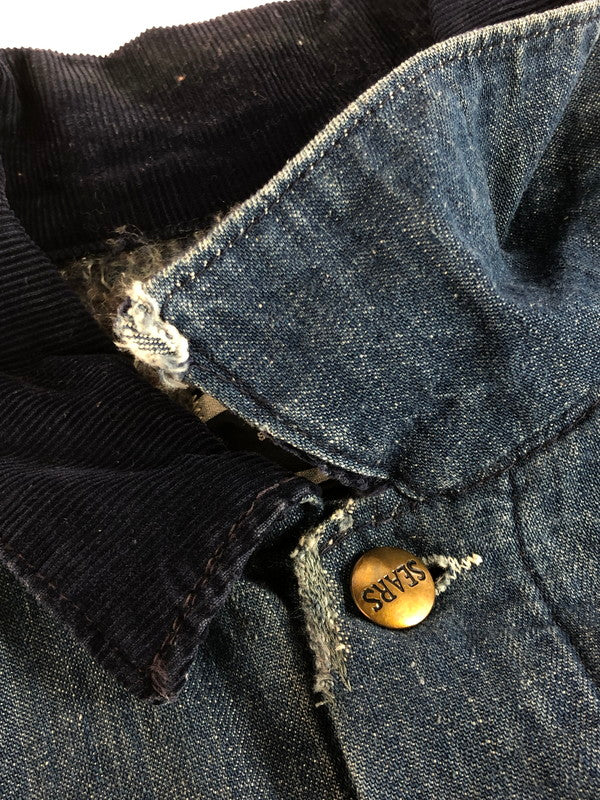 【現状渡し品】【メンズ】 SEARS シアーズ 70’S WORK'S LEISURE DENIM COVERALLS 70年代 デニム カバーオール アウター 146-250915-na-07-tag サイズ：XXL カラー：インディゴ 万代Net店
