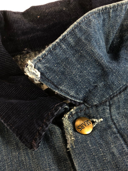 【現状渡し品】【メンズ】 SEARS シアーズ 70’S WORK'S LEISURE DENIM COVERALLS 70年代 デニム カバーオール アウター 146-250915-na-07-tag サイズ：XXL カラー：インディゴ 万代Net店