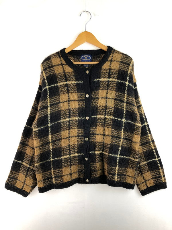 【現状渡し品】【メンズ】 CHELSEA CAMBELL チェルシーキャンベル CHECK PATTERN ACRYLIC MOHAIR CARDIGAN チェックパターン アクリルモヘア カーディガン 146-250912-hi-14-tag サイズ：L カラー：ブラウン系 万代Net店