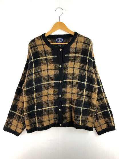 【現状渡し品】【メンズ】 CHELSEA CAMBELL チェルシーキャンベル CHECK PATTERN ACRYLIC MOHAIR CARDIGAN チェックパターン アクリルモヘア カーディガン 146-250912-hi-14-tag サイズ：L カラー：ブラウン系 万代Net店