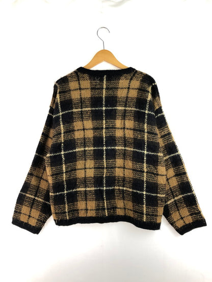 【現状渡し品】【メンズ】 CHELSEA CAMBELL チェルシーキャンベル CHECK PATTERN ACRYLIC MOHAIR CARDIGAN チェックパターン アクリルモヘア カーディガン 146-250912-hi-14-tag サイズ：L カラー：ブラウン系 万代Net店