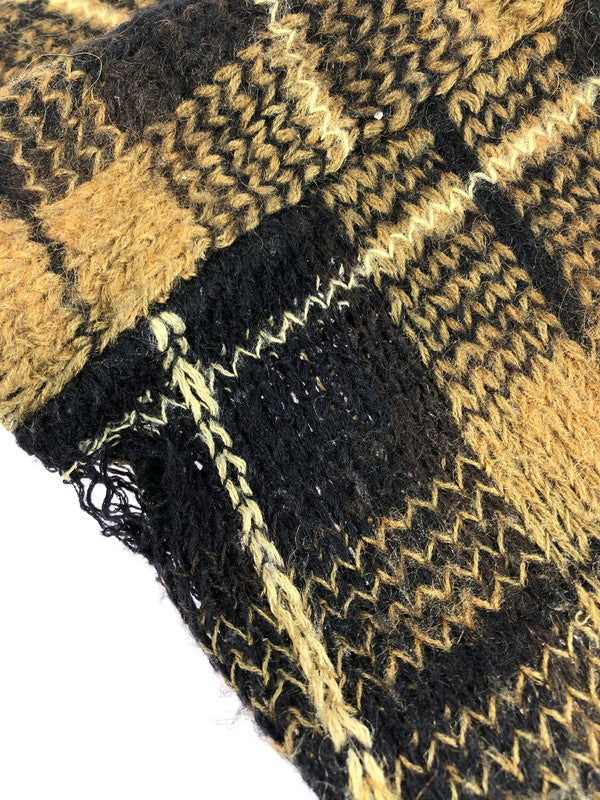 【現状渡し品】【メンズ】 CHELSEA CAMBELL チェルシーキャンベル CHECK PATTERN ACRYLIC MOHAIR CARDIGAN チェックパターン アクリルモヘア カーディガン 146-250912-hi-14-tag サイズ：L カラー：ブラウン系 万代Net店