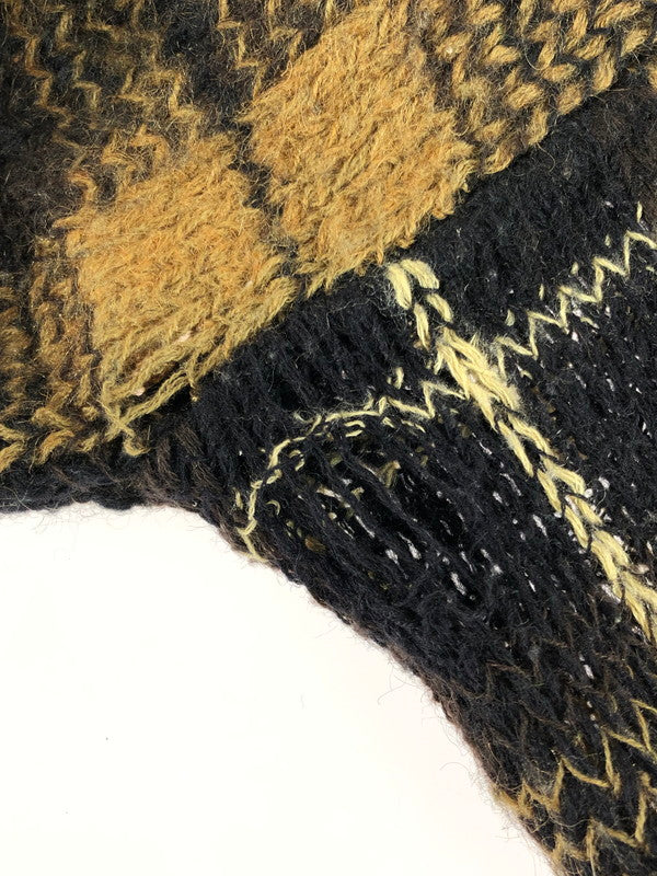 【現状渡し品】【メンズ】 CHELSEA CAMBELL チェルシーキャンベル CHECK PATTERN ACRYLIC MOHAIR CARDIGAN チェックパターン アクリルモヘア カーディガン 146-250912-hi-14-tag サイズ：L カラー：ブラウン系 万代Net店