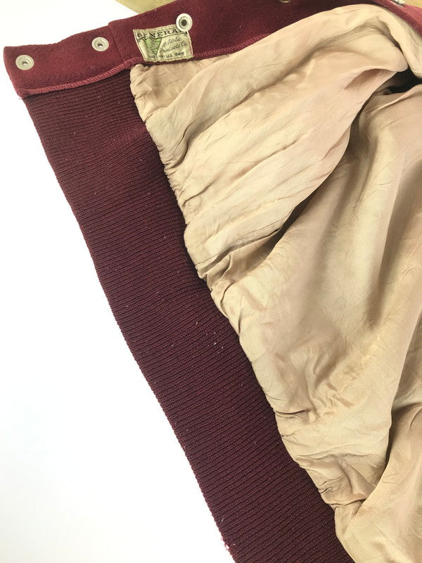 【現状渡し品】【メンズ】 GENERAL ATHLETIC PRODUCTS ジェネラル アスレチック プロダクツ 50's MIRAMAR AWARD JACKET ミラマー アワードジャケット アウター 146-250913-rt-09-tag サイズ：不明 カラー：バーガンディー 万代Net店
