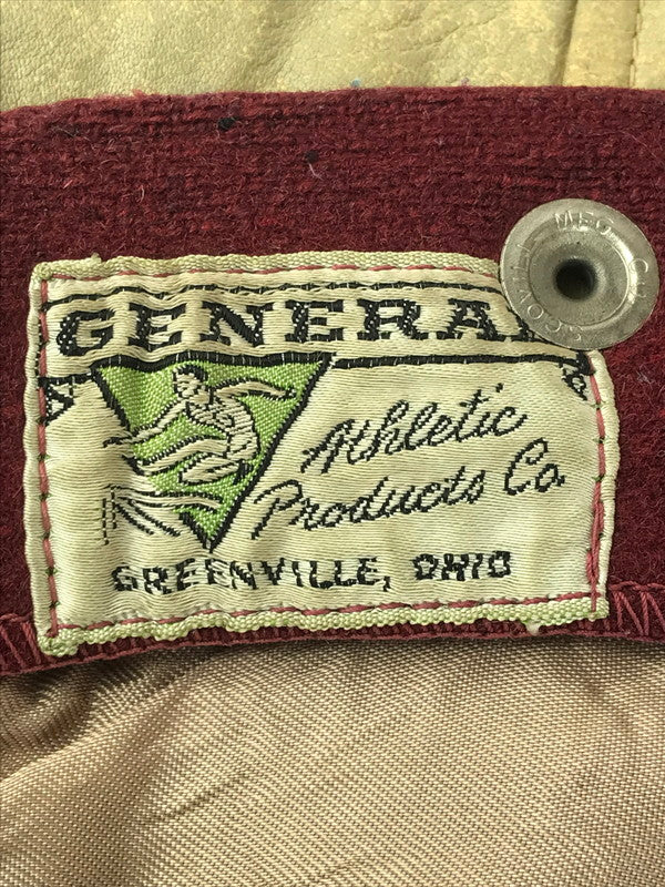 【現状渡し品】【メンズ】 GENERAL ATHLETIC PRODUCTS ジェネラル アスレチック プロダクツ 50's MIRAMAR AWARD JACKET ミラマー アワードジャケット アウター 146-250913-rt-09-tag サイズ：不明 カラー：バーガンディー 万代Net店