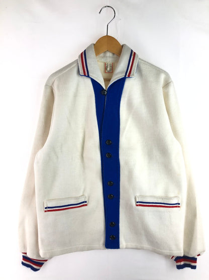 【現状渡し品】【メンズ】 BUTWIN バトウィン 60～70's OPENCOLLAR SPORTS JACKET 60～70年代 トリコロールカラー オープンカラー スポーツジャケット アウター 146-250912-rt-19-tag サイズ：M カラー：オフホワイト 万代Net店