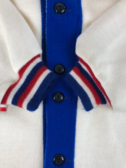 【現状渡し品】【メンズ】 BUTWIN バトウィン 60～70's OPENCOLLAR SPORTS JACKET 60～70年代 トリコロールカラー オープンカラー スポーツジャケット アウター 146-250912-rt-19-tag サイズ：M カラー：オフホワイト 万代Net店