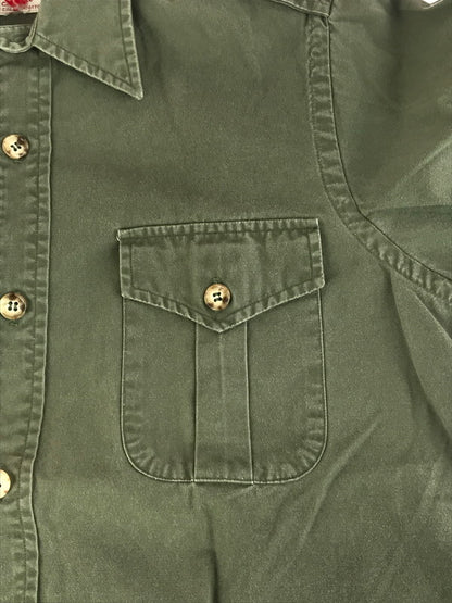 【中古品】【メンズ】 Abercrombie&Fitch アバークロンビーアンドフィッチ ABERCROMBIE&FITCH アバクロンビー＆フィッチ 80's SAFARI SHIRT 80年代 サファリシャツ トップス 146-250914-rt-03-tag サイズ：不明 カラー：グリーン系 万代Net店