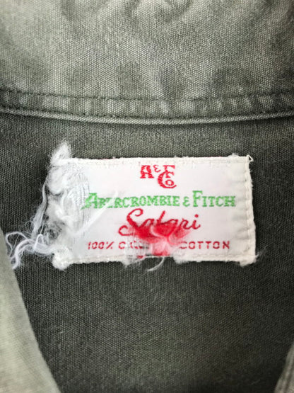 【中古品】【メンズ】 Abercrombie&Fitch アバークロンビーアンドフィッチ ABERCROMBIE&FITCH アバクロンビー＆フィッチ 80's SAFARI SHIRT 80年代 サファリシャツ トップス 146-250914-rt-03-tag サイズ：不明 カラー：グリーン系 万代Net店