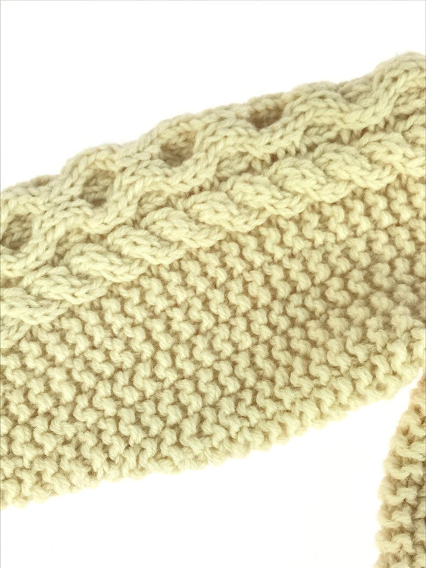 【中古品】【メンズ】 ARAN SWEATER アランセーター FULL ZIP WOOL SWEATER フルジップ ウール セーター トップス 146-250914-rt-07-tag サイズ：不明 カラー：オフホワイト 万代Net店