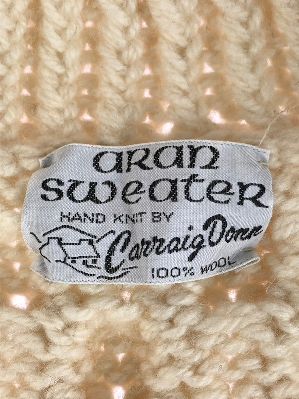 【中古品】【メンズ】 ARAN SWEATER アランセーター FULL ZIP WOOL SWEATER フルジップ ウール セーター トップス 146-250914-rt-07-tag サイズ：不明 カラー：オフホワイト 万代Net店