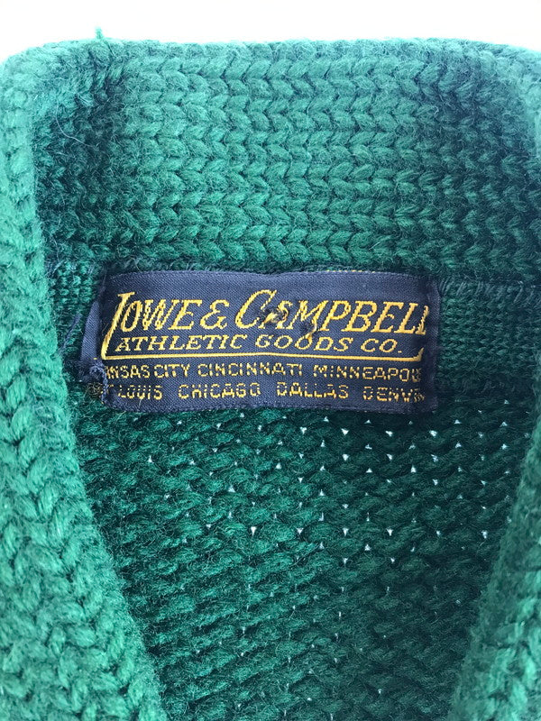 【中古品】【メンズ】 LOWE&CAMPBELL ルーヴェ＆キャンベル 30's LETTERED SWEATER 30年代 レタードセーター トップス ヴィンテージ 146-250914-rt-08-tag サイズ：不明 カラー：グリーン 万代Net店