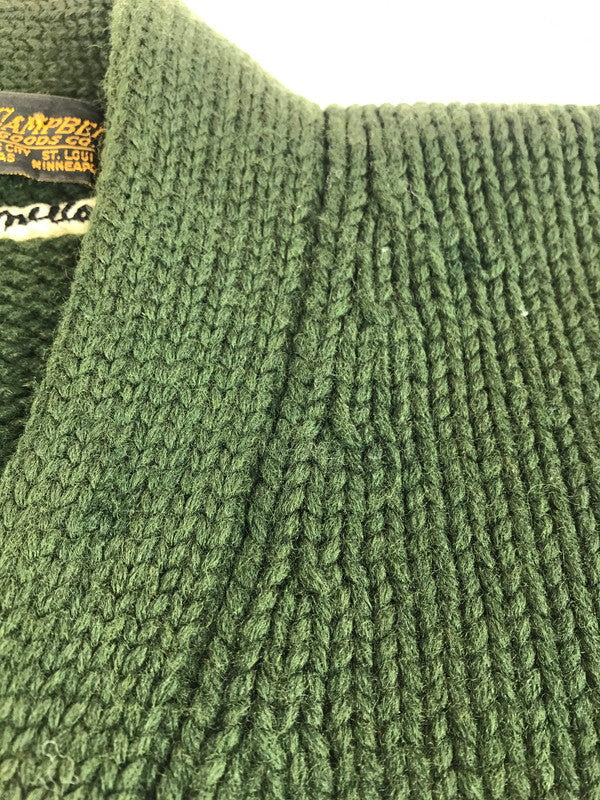 【現状渡し品】【メンズ】 LOWE&CAMPBELL ルーヴェ＆キャンベル 30's LETTERED SWEATER 30年代 レタードセーター トップス ヴィンテージ 146-250914-rt-09-tag サイズ：不明 カラー：モスグリーン 万代Net店