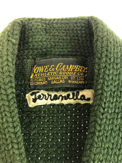 【現状渡し品】【メンズ】 LOWE&CAMPBELL ルーヴェ＆キャンベル 30's LETTERED SWEATER 30年代 レタードセーター トップス ヴィンテージ 146-250914-rt-09-tag サイズ：不明 カラー：モスグリーン 万代Net店