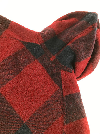 【中古品】【メンズ】 WOOLRICH ウールリッチ 70's WOOL CHECK FULL ZIP HOODIE RED 白タグ 70年代 ウールチェック フルジップ フーディー レッド アウター 146-250913-rt-10-tag サイズ：S カラー：レッド 万代Net店