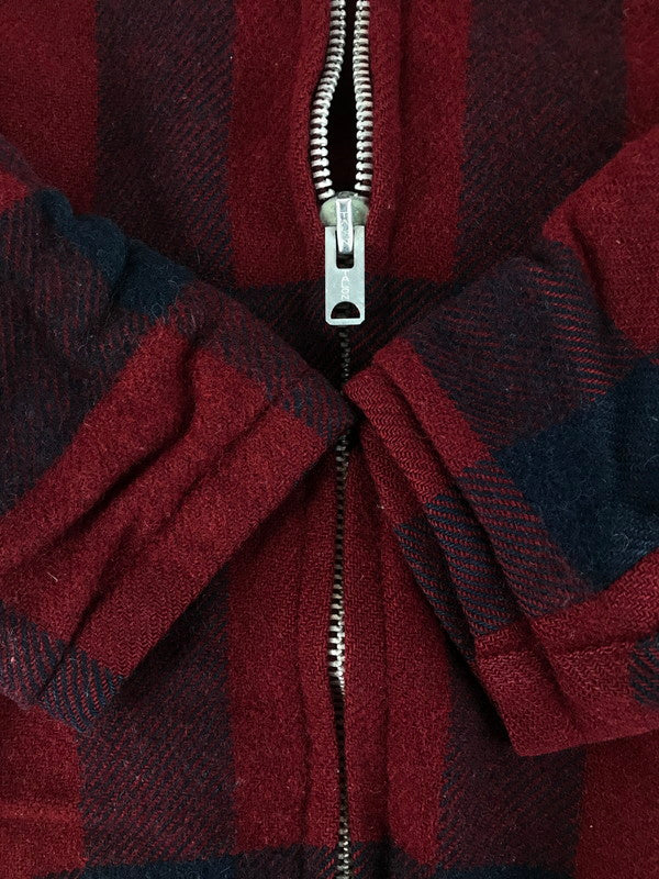 【中古品】【メンズ】 WOOLRICH ウールリッチ 70's WOOL CHECK FULL ZIP HOODIE RED 白タグ 70年代 ウールチェック フルジップ フーディー レッド アウター 146-250913-rt-10-tag サイズ：S カラー：レッド 万代Net店