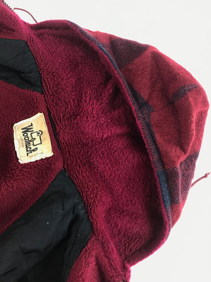 【中古品】【メンズ】 WOOLRICH ウールリッチ 70's WOOL CHECK FULL ZIP HOODIE RED 白タグ 70年代 ウールチェック フルジップ フーディー レッド アウター 146-250913-rt-10-tag サイズ：S カラー：レッド 万代Net店