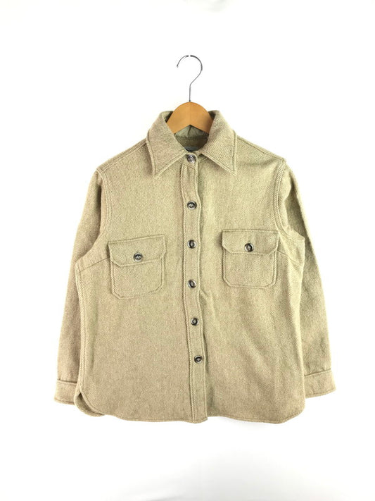 【中古品】【メンズ】 WOOLRICH ウールリッチ 70's WOOL L/S SHIRT 白タグ 70年代 ウール ロングスリーブ シャツ 長袖シャツ トップス ヴィンテージ 146-250914-rt-06-tag サイズ：18 カラー：ベージュ 万代Net店