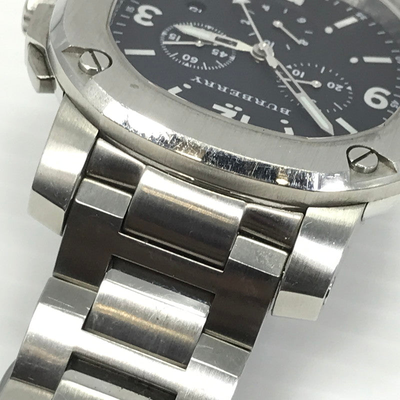 【中古品】【メンズ】 BURBERRY バーバリー THE BRITAIN BBY1102 ザブリテン クロノグラフ 自動巻腕時計 時計 197-250917-na-10-tag カラー：シルバー 万代Net店