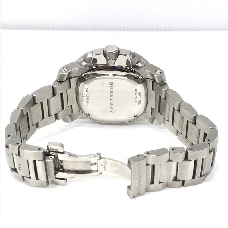 【中古品】【メンズ】 BURBERRY バーバリー THE BRITAIN BBY1102 ザブリテン クロノグラフ 自動巻腕時計 時計 197-250917-na-10-tag カラー：シルバー 万代Net店